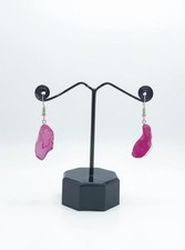 Orecchini Druzy Rosa Fatti a