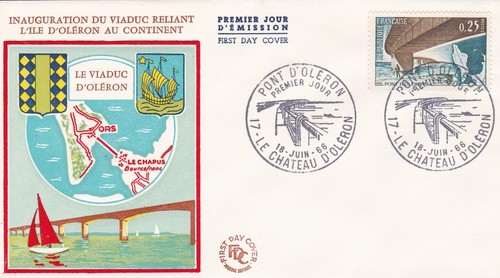 Francia 1966 fdc ponte - francia,