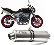 Scarico Storm by Mivv Oval acciaio inox per Honda Hornet 600 2003 > 2006