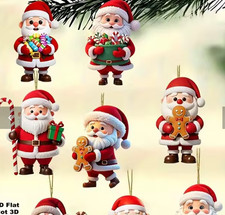 SET 10 Pz Legno Ornamenti