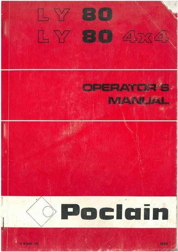Poclain ly80 manuale - ly80,