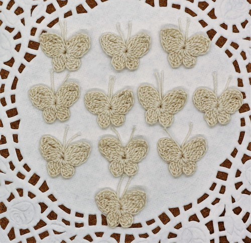 Farfalle all uncinetto piccole - farfalle,