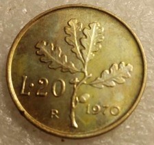 MONETA RAMO DI QUERCIA 20 LIRE