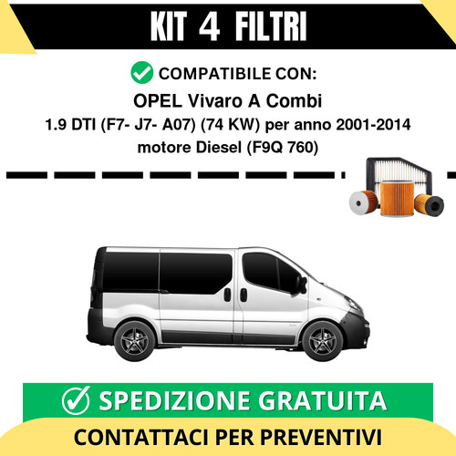Kit filtri tagliando - tagliando, per