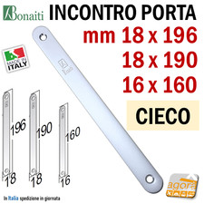 Riscontro Porta Gaccia Cieca Bonaiti 18x190 18x196mm x Serrature piastrina piena