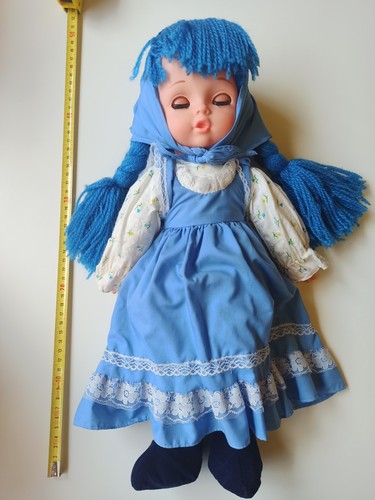 Bambola stile country trecce - bambola,