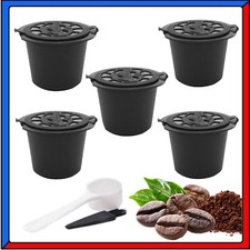 5 x Capsule Riutilizzabili Ricaricabili per Macchina da Caffè Nespresso Caffè