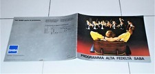Catalogo SABA Programma Alta Fedelta' HI-FI anni 70 Stereo Casse pubblicità