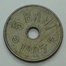 1905 ROMANIA, 5 BANI, KEY