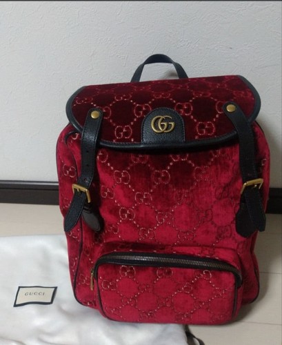 Gucci zaino velluto rosso - zaino,
