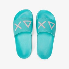 SUN68 SLIPPERS SLIDE LOGO Ciabatta con fascia Mare X35204 94 Acqua SUN