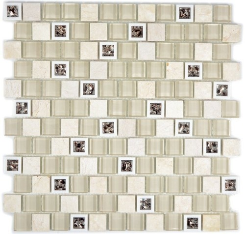 Mosaico mattone pietra vetro - mosaico,