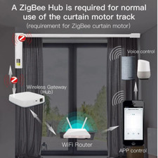 Binario per Tende Motorizzato Smart, Telecomando, ZigBee(Lunghezza fino a 1.8 m)