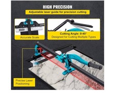 1200mm Tagliapiastrelle Manuale Guida Laser Durevole Porcellana Professionale