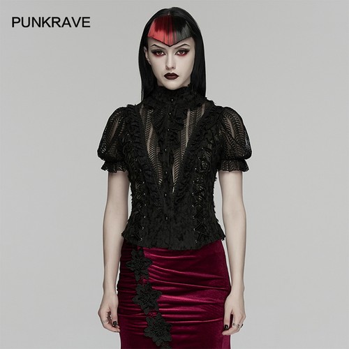 Camicia punk rave donna nera - punk,