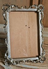 1950 Cornice Portafoto Ottone Argentato Vetro Foto Quadro Stampa 