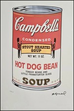 Litografia "Campbells Hot Dog Bean Soup" - Andy Warhol - 57 cm x 38 cm
