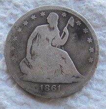 1861-O Seated Liberty  Half