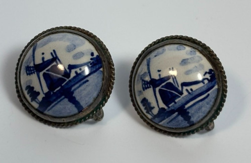 Orecchini delft vintage - orecchini,