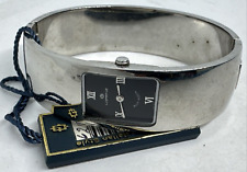 Lorenz orologio bracciale schiava rigido n.o.s. vintage 21529 inox quartz L.19mm