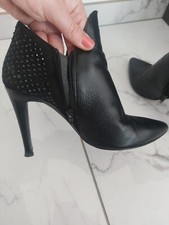 STIVALETTI TACCHI VERA PELLE NUMERO 38 BRILLANTINI USATO