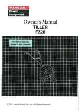 Honda Tiller F220 Manuale