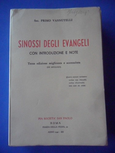 Sinossi degli evangeli con - sinossi,