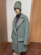 DOROTHEE SCHUMACHER cappotto donna 3/M 38 lana salvia giacca borchie coat jacket