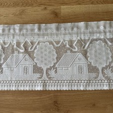 Tenda stile casale in pizzo bianco Valance 12,5” x 66” Country Chic 