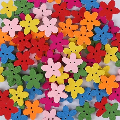 Pezzi bottoni piatta fori - pezzi,
