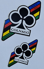 ADESIVI COLNAGO SCRITTA MADE IN ITALY LA BICICLETTA 2 ARTICOLI ADESIVI VINTAGE
