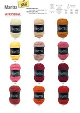 GOMITOLO FILATO MICROFIBRA DA 100 GRAMMI  "MANTRA" MONDIAL PER BORSE UNCINETTO