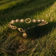 Bracciale Gucci Marcato Made In Italy Interno Attaccato Ciondolo Tigre