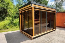 Sauna da giardino a botte