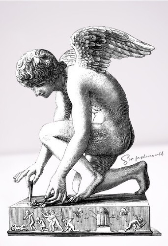 Incisione antica cupido in - di,