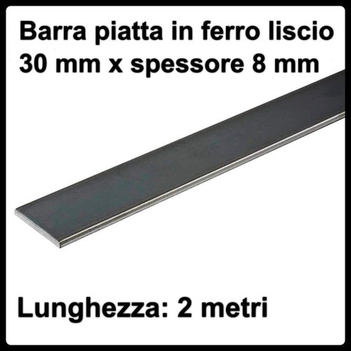 Barra piatta ferro liscio - in,