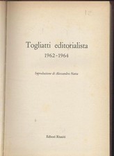 TOGLIATTI EDITORIALISTA 1962