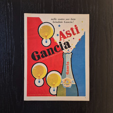1960 #2 Gancia Asti Spumante - Original AD Advertising 26x33 Pubblicità Vintage