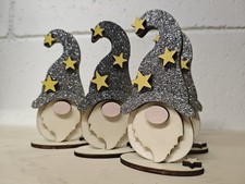 Gnomo Segna Posto Glitter Argento 