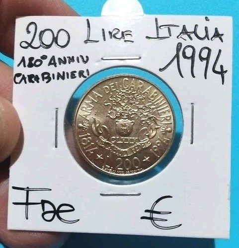200 lire 1994 arma carabinieri - lire,