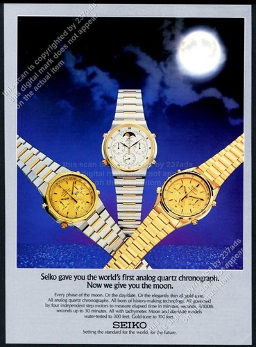 Seiko cronografo 1984 - , fasi