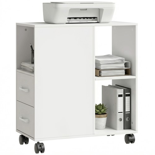 Homcom tavolino rotelle - tavolino, con