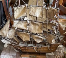 modellino veliero MIYAGE Antico Internamente Fatto A Mano Risale Al  1800/1900