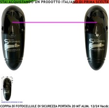 Coppia Fotocellule Cancello Automatico Dispositivi Sicurezza Universali 12/24Vac