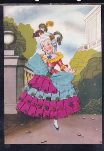 Cartolina donna con vestito - cartolina,