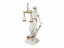 Statua Themis dea greca signora cieca giustizia in polistone fuso 30,5 cm / 1...