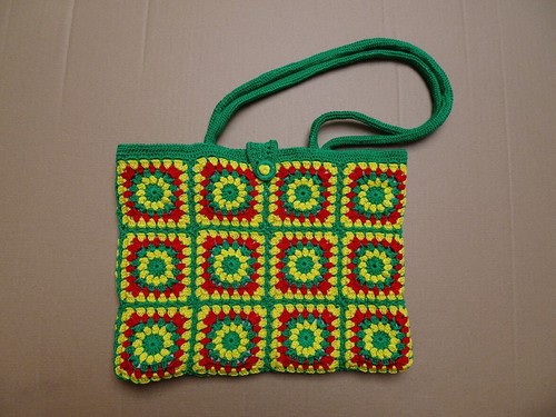 Borsa all uncinetto realizzata - borsa,