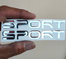 Coppia adesivi resinati 3D logo fiat 500 sport