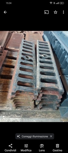 Griglia ghisa 10 5x50x2 - cm., 10,5x50x2