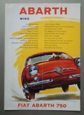 FIAT ABARTH RANGE orig c1960 brochure vendita in inglese - 700 750 850/S Coupè